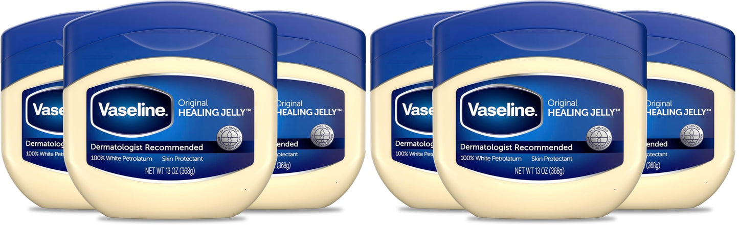 Vaseline Petroleum Jelly Original 3 Count Provides Dry Skin Relief And Protects Minor Cuts Dermatologist Recommended And Locks In Moisture 13oz
