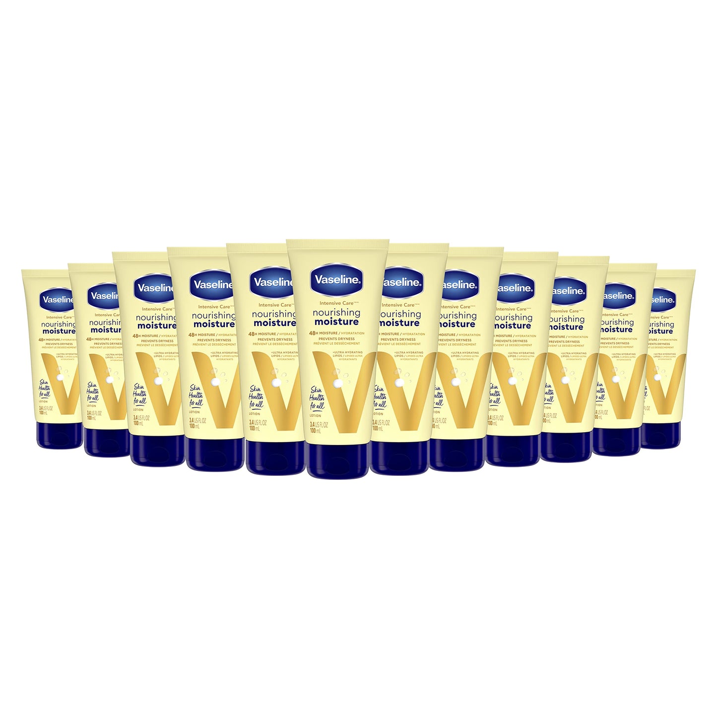 Vaseline Intensive Care Nourishing Moisture Body Lotion 3 Pk Made with Ultra-Hydrating Lipids + Pure Oat Extract for Dry Skin, for Nourished, Healthy-Looking Skin 20.3 oz